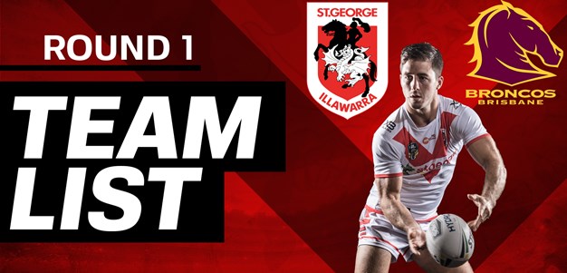 NRL Team: Round 1 v Brisbane Broncos