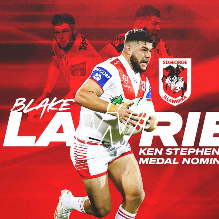 Lawrie earns Ken Stephen Medal nomination