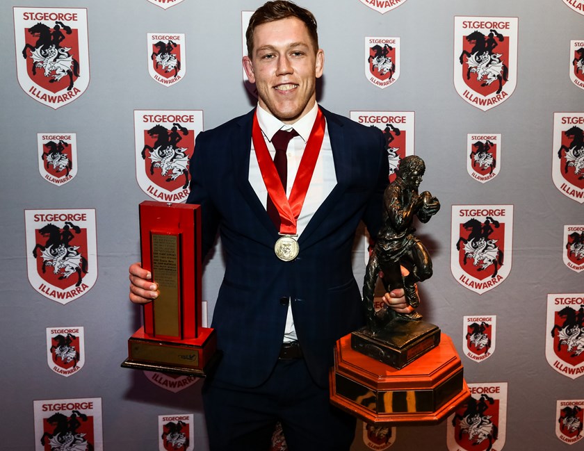 Cameron McInnes with his collection at the 2019 awards night