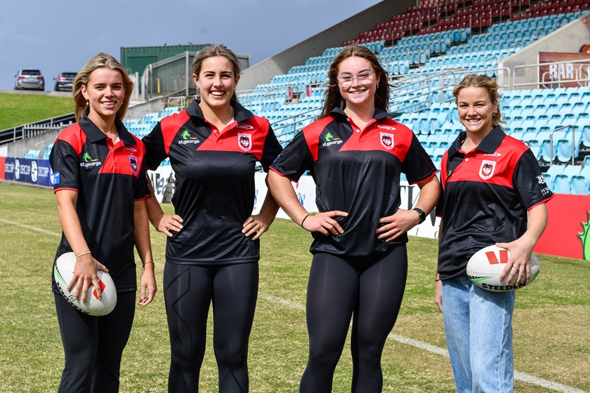 (Left to right) Indie Bostock, Bronte Wilson, Madison Mulhall and Kasey Reh