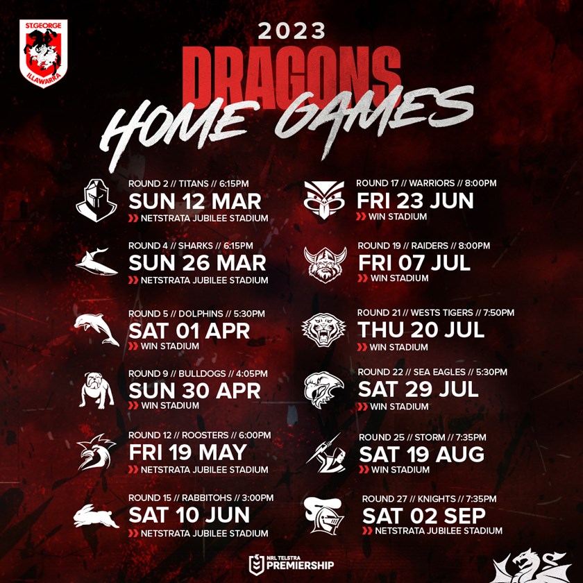 Dragons welcome release of 2023 draw