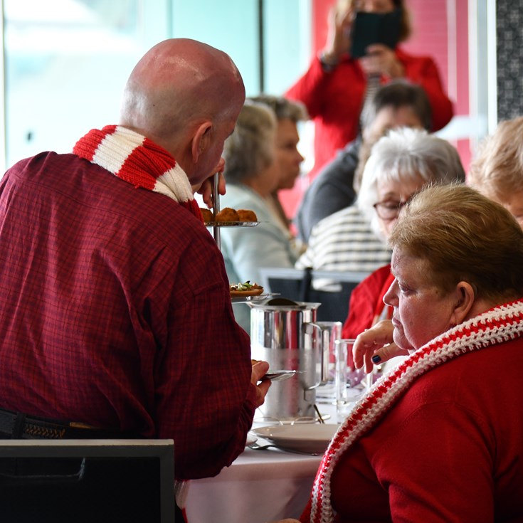 Senior high tea at the footy