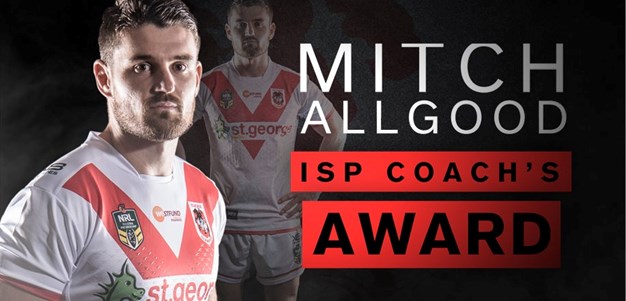 Mitch Allgood awarded ISP Dragons Coach's Award