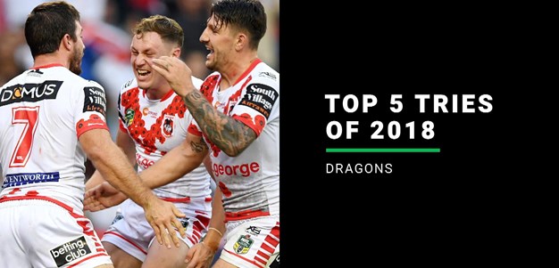 Dragons' top five tries of 2018