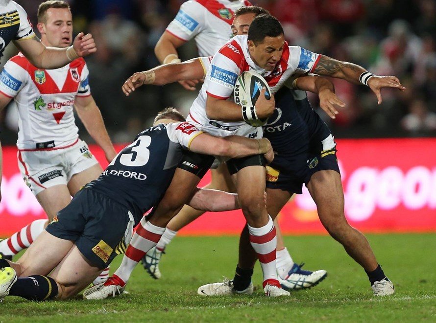 Digital Image by Robb Cox Â©nrlphotos.com: Benji Marshall :NRL Rugby League - Round 17; St George Illawarra Dragons V North Queensland Cowboys at WIN Jubilee Stadium, Saturday the 5th of July 2014.