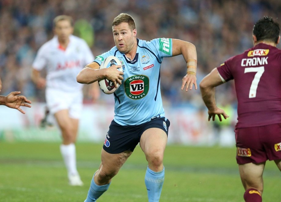 Trent Merrin  :Digital Image Grant Trouville Â© NRLphotos  : 2015 State of Origin Game 1 - NSW v QLD at ANZ Stadium, Wednesday the 27th of MAY  2015.