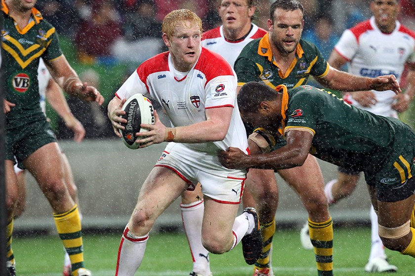 Graham representing England in a 34-20 victory over Australia in 2010