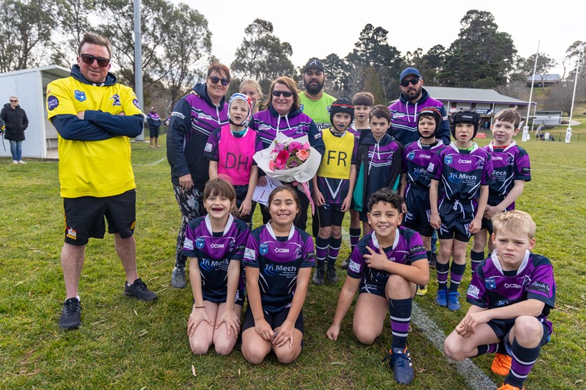Jacquelyn Monk of the Southern Highlands Storm pictured with junior players.