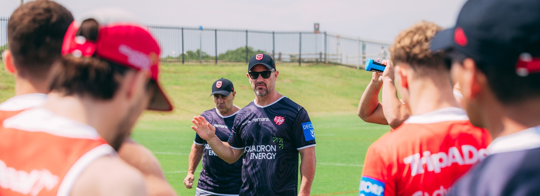 Dean Young addressing the players.