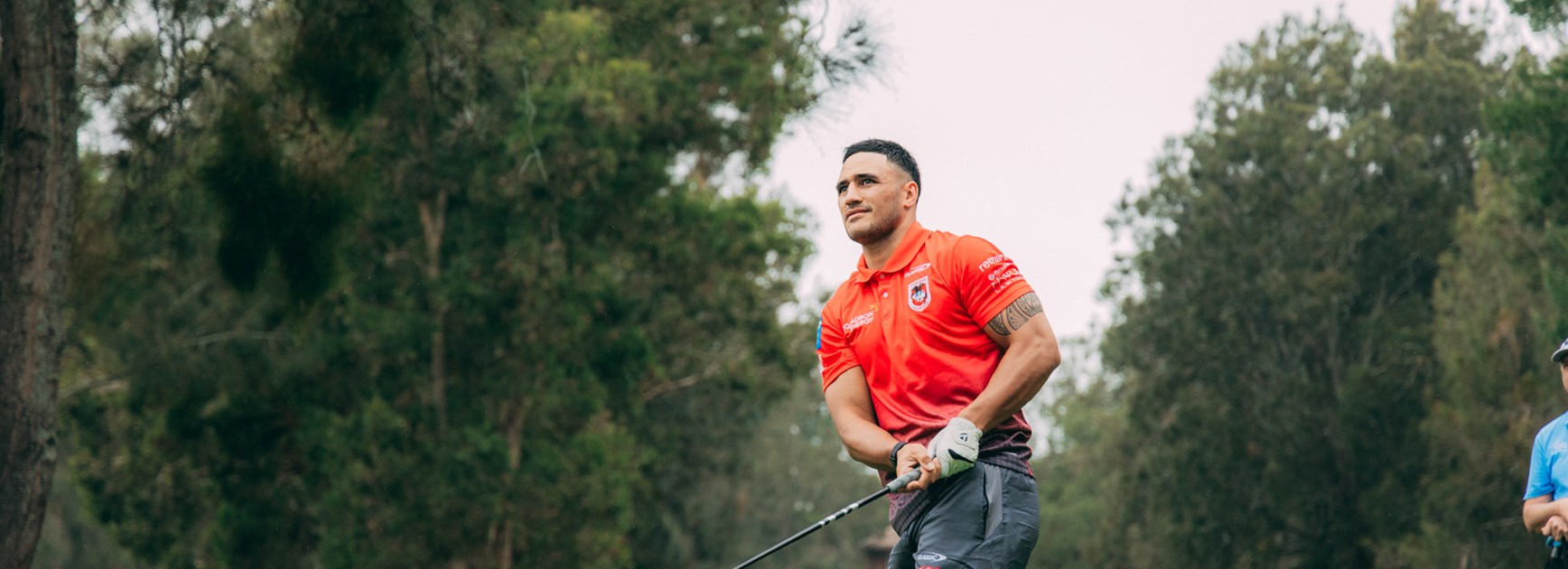Valentine Holmes enjoying his first Robert Stone Memorial Golf Day.