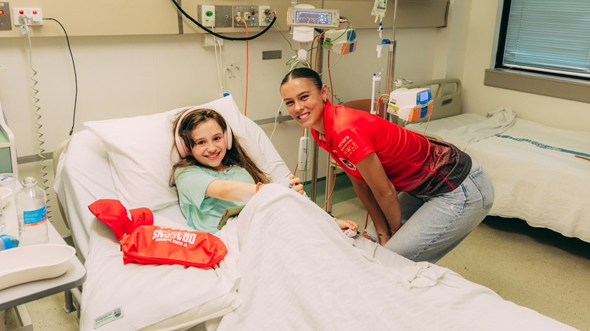 Zali Hopkins enjoying her time at St George Hospital.