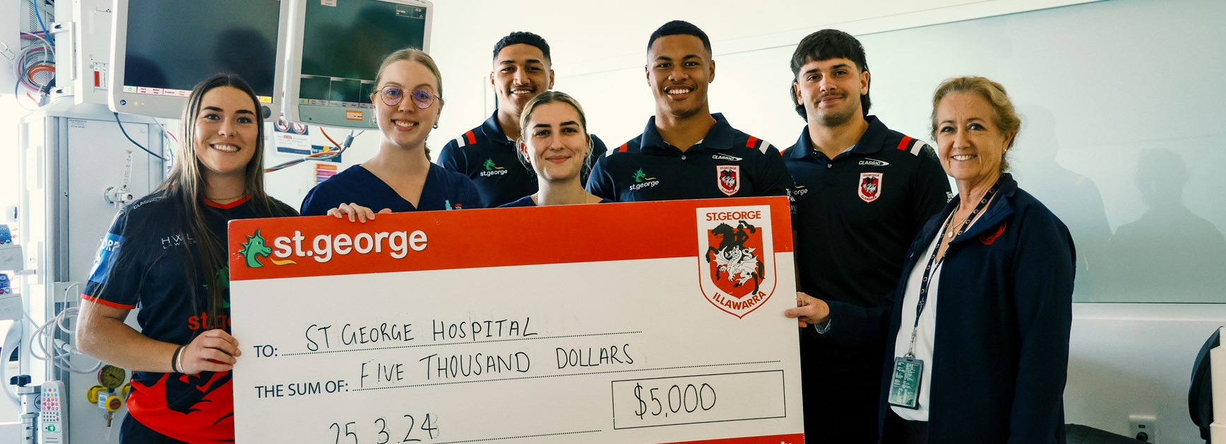 Dragons deliver donations to local hospitals