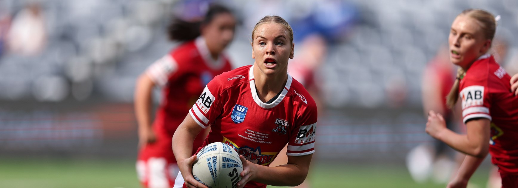 Skipper Kasey Reh with ball in hand.