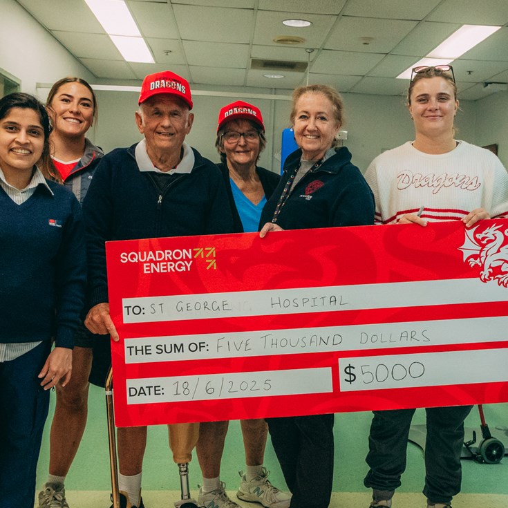 Dragons donate to St George Hospital’s Winter Appeal