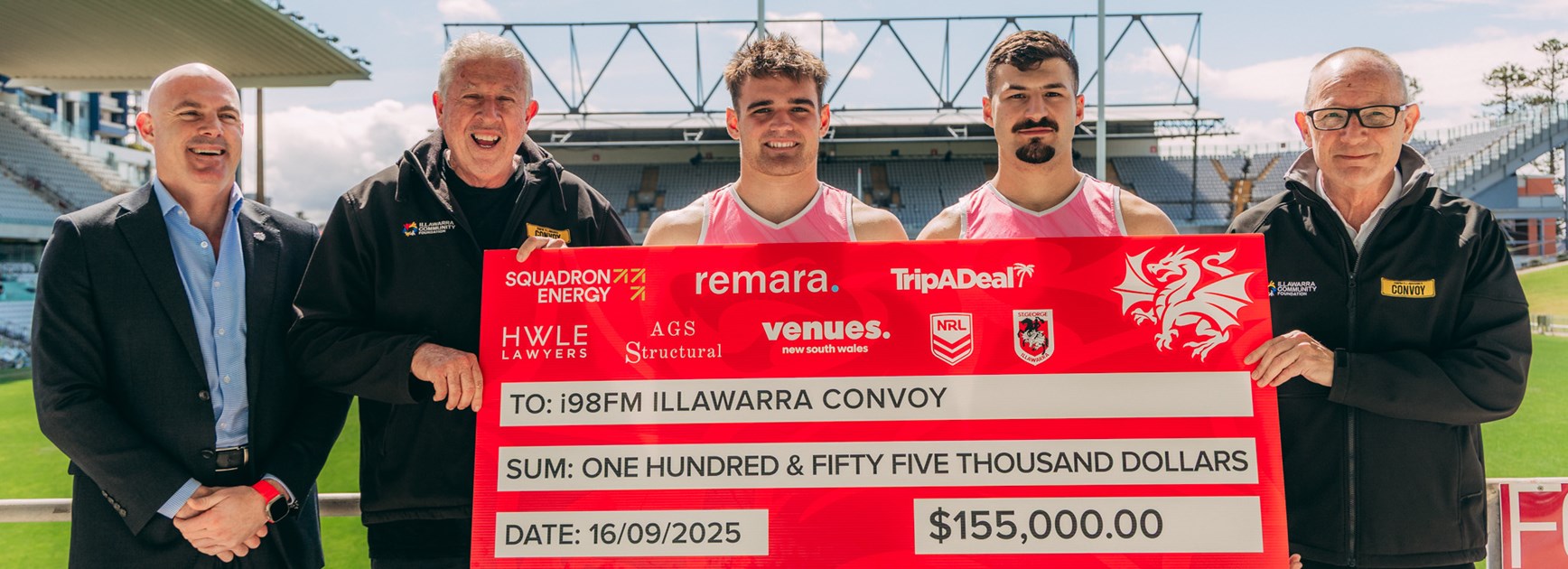 Dragons help raise $155k for i98FM Illawarra Convoy
