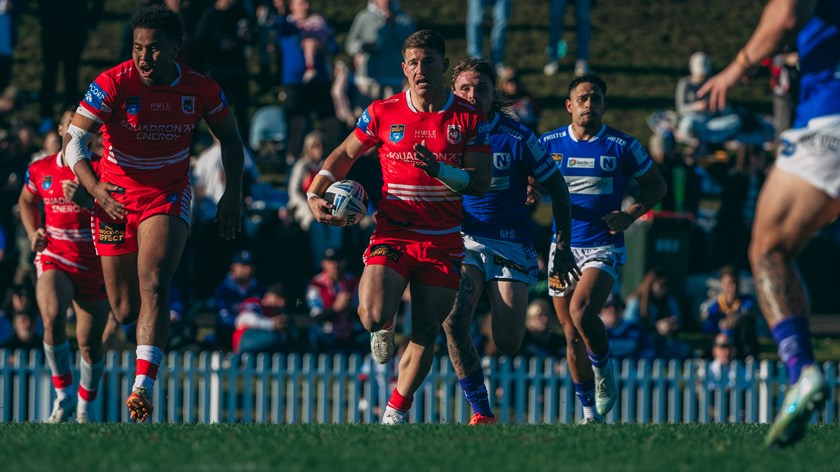 Connor Muhleisen makes a break against Newtown at Henson Park.