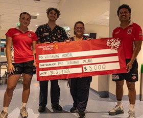 Dragons pay special visit to Wollongong Hospital