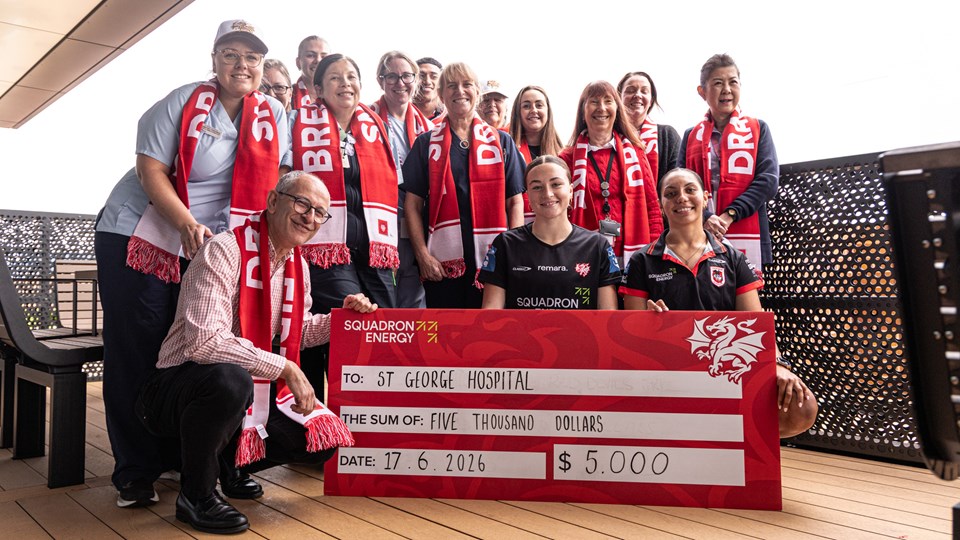 Dragons donate to Winter Appeal at St George Hospital